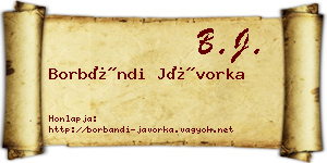 Borbándi Jávorka névjegykártya